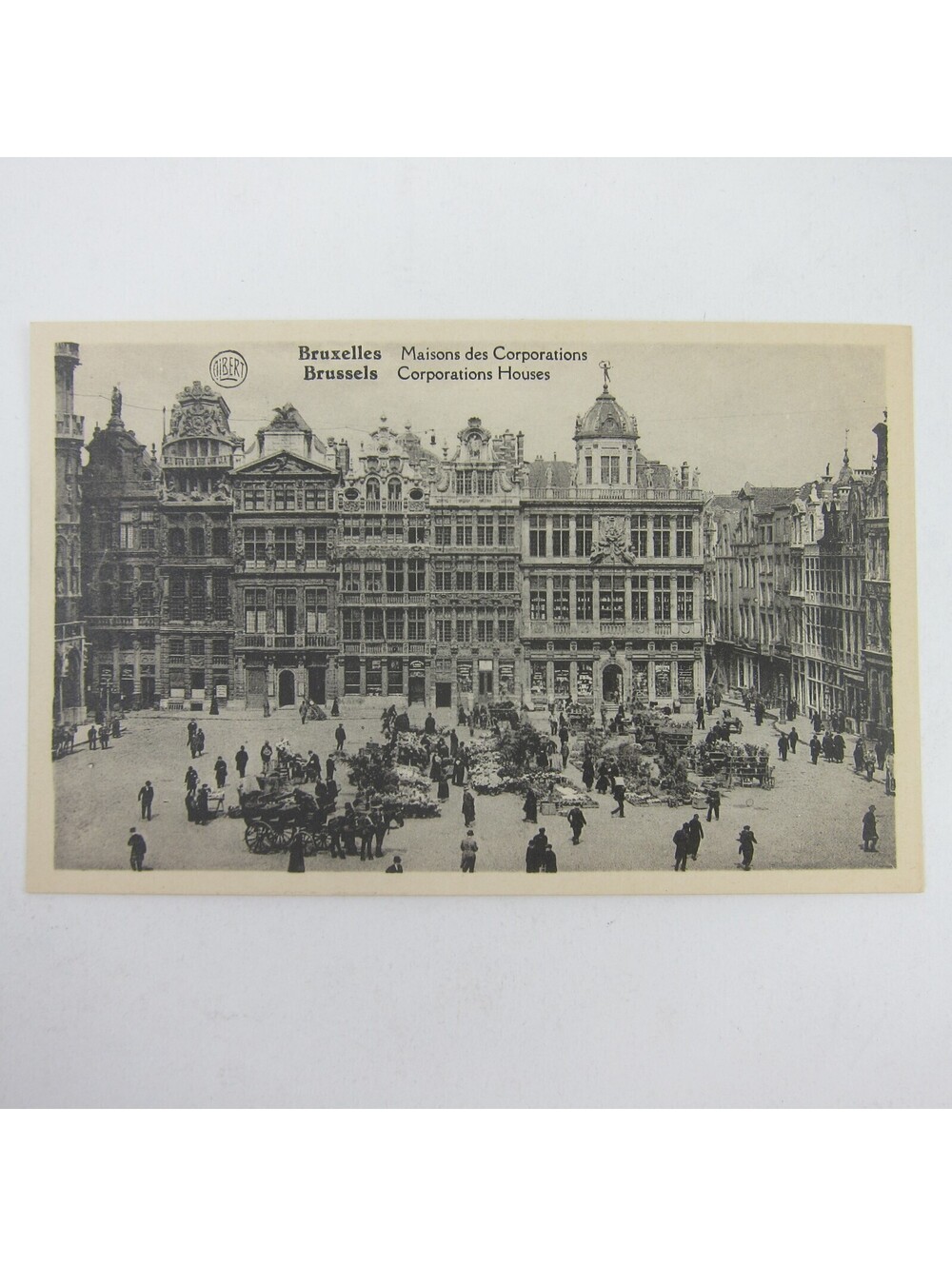 Postcard Brussels Belgium Corporations Houses Market Place Sack House Antique